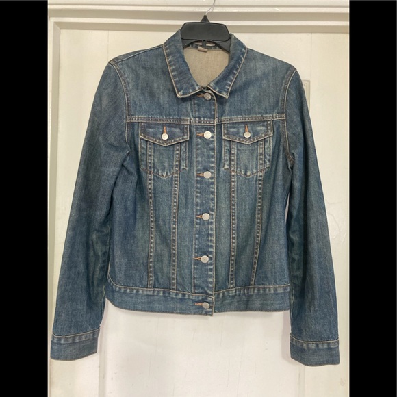 J. Crew Women’s Blue Denim Jacket Button Closure Size Medium